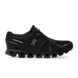 On Cloud 5 All Black Shoes Lightweight Trainers