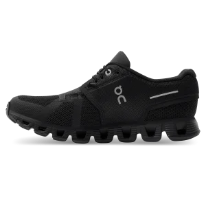On Cloud 5 All Black Shoes Lightweight Trainers