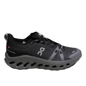 On Cloudsurfer Shoes Black Gray - Zapatillas de running impermeables