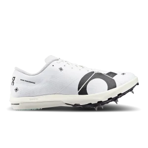 Zapatos de golf On Cloud Undyed White Spike 10000m, un zapato con clavos ligero y transpirable con comodidad CloudTec para golfistas del Reino Unido.