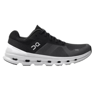On Cloud Golf Shoes 4 Black on White, unas zapatillas sin clavos con CloudTec y detalles en tonos blanco y negro.
