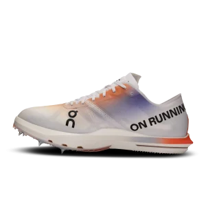 Los zapatos de golf On Cloud White Flame Spike de Citius ofrecen clavos livianos con Cloudtec y helion para mejorar el juego de golf.