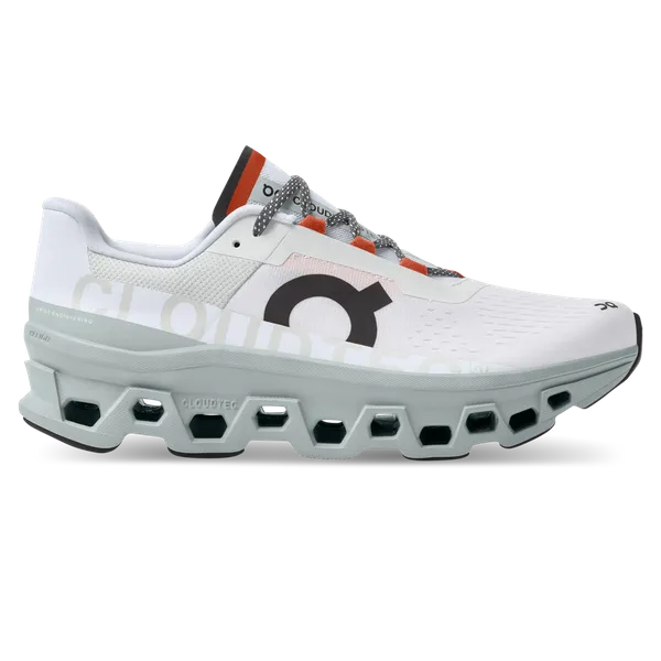 On Cloudmonster Frost Surf En las zapatillas Cloudmonster Frost Surf, un modelo Monster Runner con un diseño elegante y tecnología Top Swiss CloudTec y Speedboard.